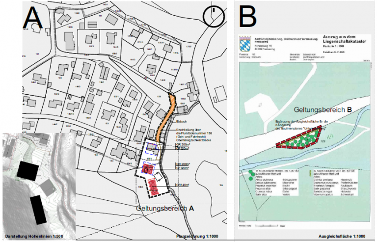 Baulinienplan Unterjettenberg