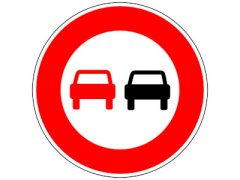 Verkehrszeichen Überholverbot