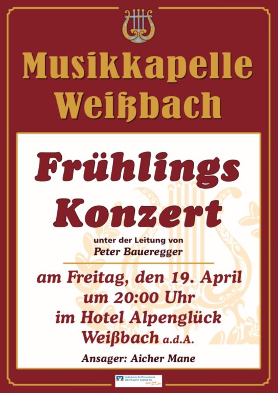 Frühjahrskonzert Musikkapelle Weißbach