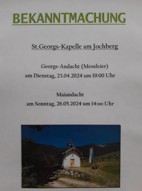 Georgs-Kapelle Andachten 2024