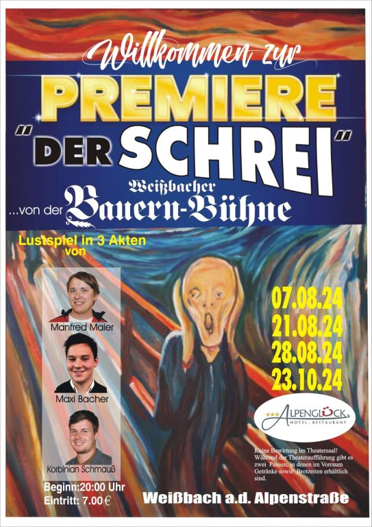 Weißbacher Bauernbühne Der Schrei 2024